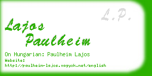 lajos paulheim business card